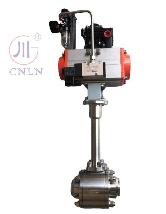 LNG/LOX/LN2/LAR/LCO2 के लिए Cryogenic पंप के लिए DN50 स्टेनलेस स्टील Cryogenic Pneumatic Ball Valve