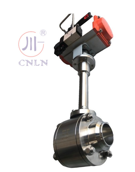 LNG/LOX/LN2/LAR/LCO2 के लिए Cryogenic पंप के लिए DN50 स्टेनलेस स्टील Cryogenic Pneumatic Ball Valve