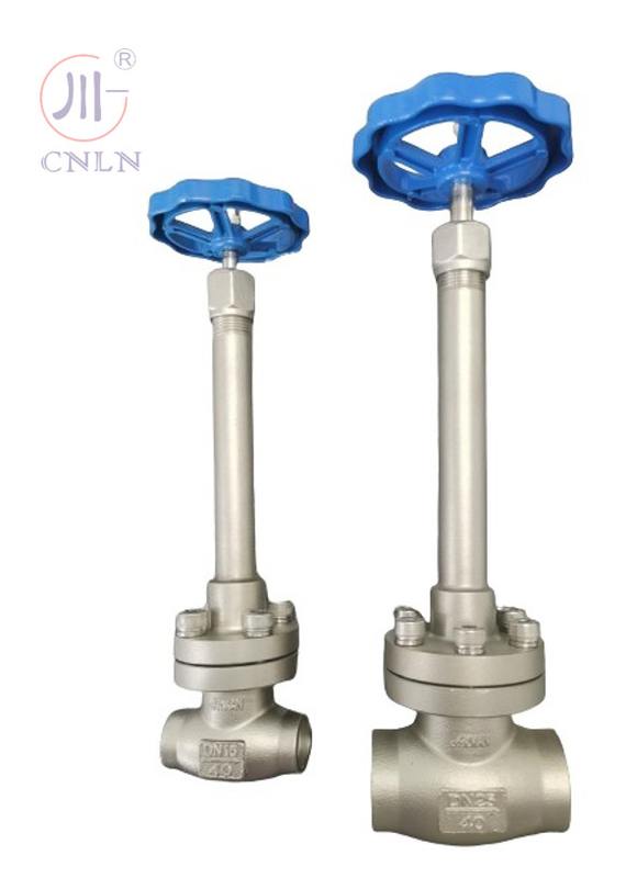 LNG/LOX/LN2/LAR/LCO2 के लिए मैनुअल स्टेनलेस स्टील क्रायोजेनिक ग्लोब वाल्व DN25/DN15
