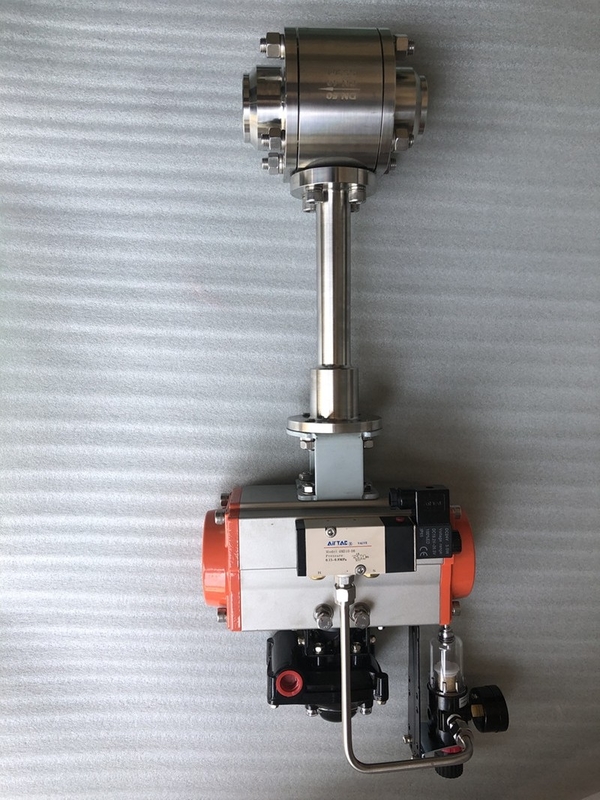CF3/CF8 SS304/SS316 LNG/LOX/LN2/LAR के लिए क्रायोजेनिक वायवीय गेंद वाल्व