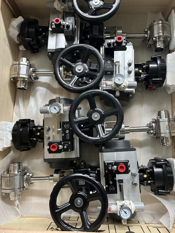 LNG/LOX/LN2/LAR/LCO2 के लिए Cryogenic पंप के लिए DN50 स्टेनलेस स्टील Cryogenic Pneumatic Ball Valve