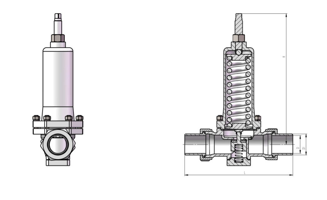 पीएन25 क्रायोजेनिक कंट्रोल वाल्व दबाव नियामक LNG LOX LIN के लिए बड़े प्रवाह -196 ~ + 80 °C