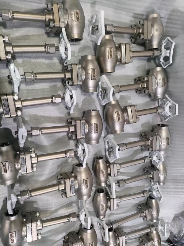 DN25 क्रायोजेनिक ग्लोब वाल्व स्टेनलेस स्टील 304/316 पीटीएफई सील और CF8/CF3 वाल्व शरीर के साथ -196°C से +80°C के लिए अनुप्रयोगों के लिए