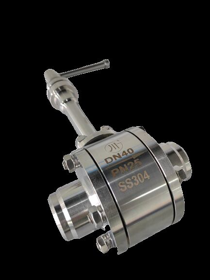 एलएनजी LN2 LAr के लिए उपयुक्त फ्लैंज कनेक्शन और हैंडव्हील ऑपरेशन के साथ क्रायोजेनिक बॉल वाल्व