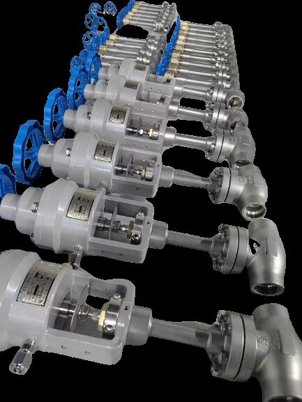 स्टेनलेस स्टील 304/316 क्रायोजेनिक ग्लोब वाल्व तापमान रेंज -196 से +80°C और अधिकतम दबाव 5.0Mpa के साथ